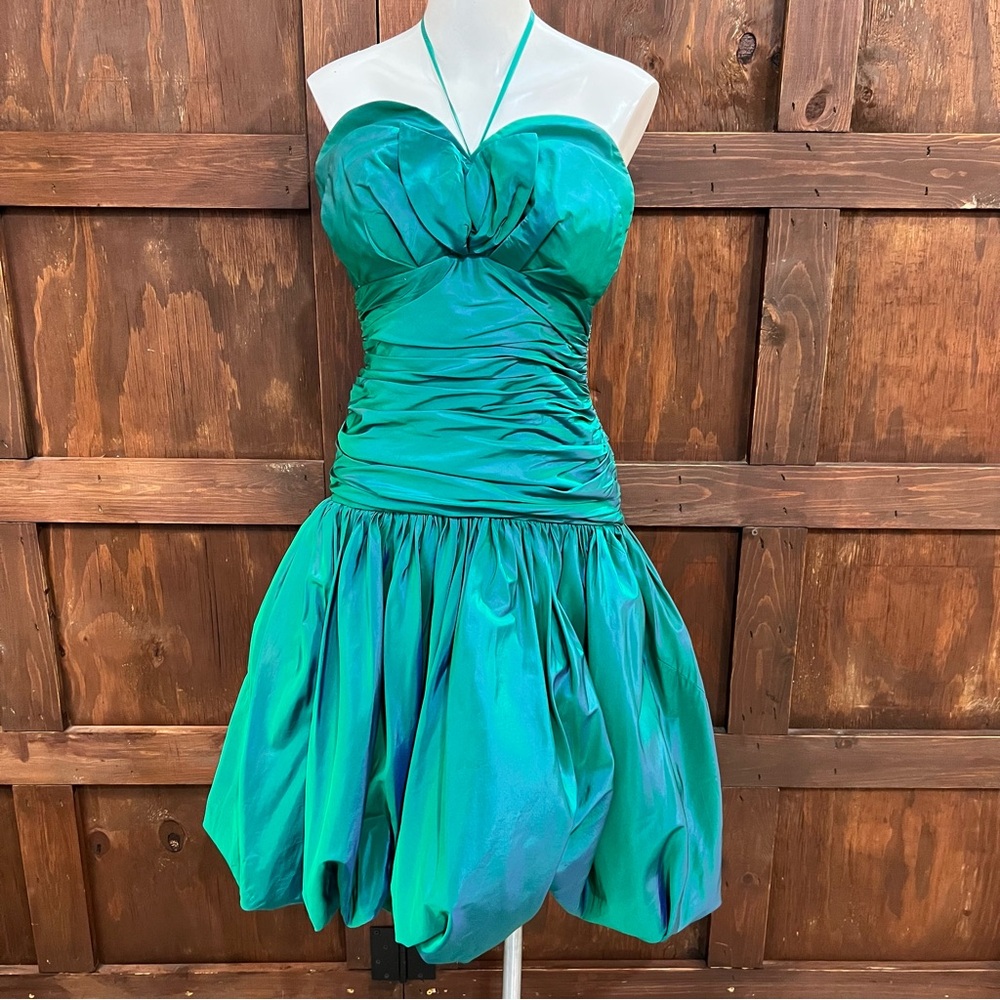 Mignon Strapless Teal Dress